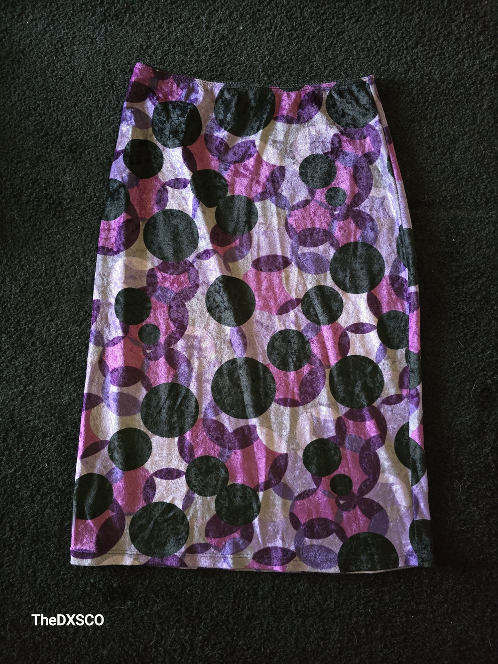 Paris Blues Purple and Black Polka Dot Pencil Skirt